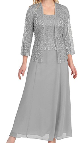 JYDress Women's Lace Mother Of The Groom Dresses Tea Length With Jacket ...