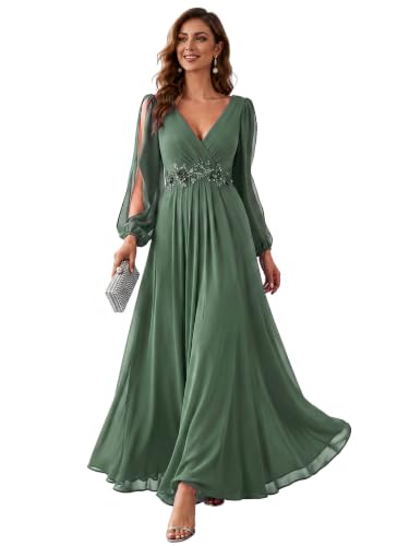 Ever-Pretty Women's Fall Long Sleeves Formal Mother of the Bride Dresses