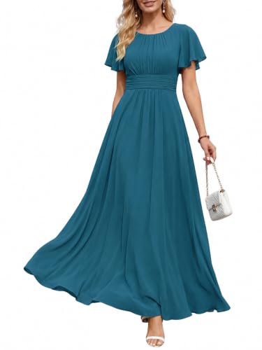 Ever-Pretty Women's Chiffon Formal Dress Mother of the Bride Dresses Teal