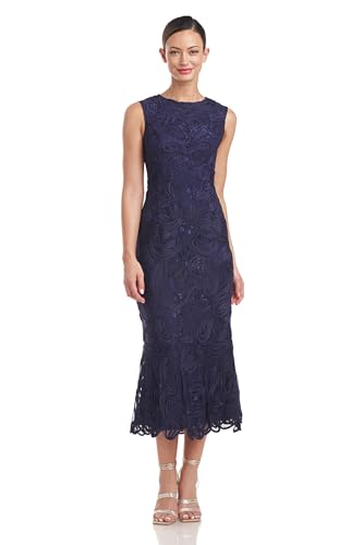Meli Soutache Tea Length Dress