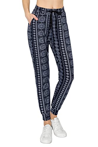 ALWAYS Women Drawstrings Jogger Sweatpants – Skinny Fit Soft Stretch Pockets Casual Pants V3619 L