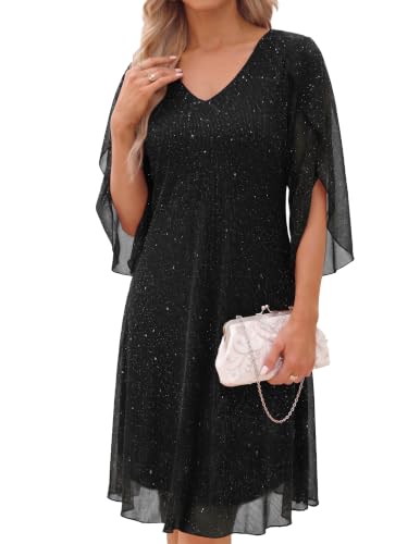 Zelroxa Womens Sequin Cocktail Short Sparkly Formal Wedding Guest Dress