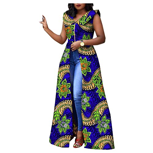 African Dresses for Women Plus Size Party wear Split Ball Gown Cocktail Ankara Clothing Clothes 665 4X