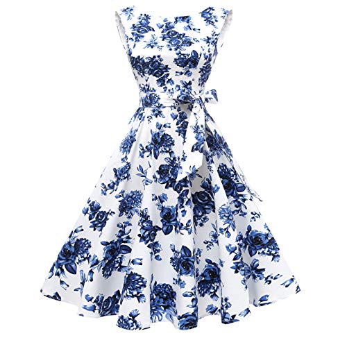 Hanpceirs Sleeveless Vintage 1950s Cocktail Dress Porcelain 2X