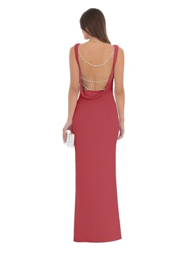 MstinGcc Watermelon Bridesmaid Dresses V Neck Satin Prom Party Gowns 00