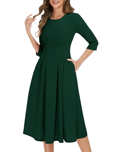 Wedtrend Dress for Wedding Guest Womens Tea Party Dress DarkGreenM