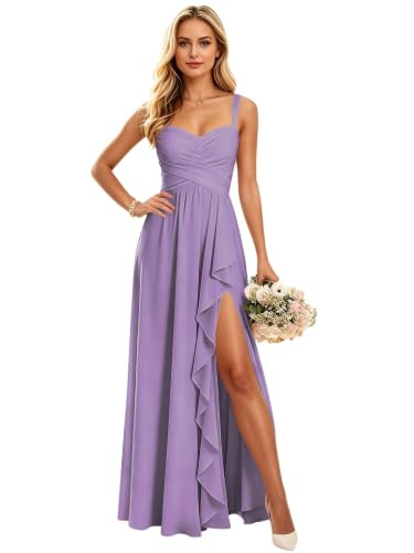 Women's Wisteria Spaghetti Straps Bridesmaid Dresses for Wedding US4