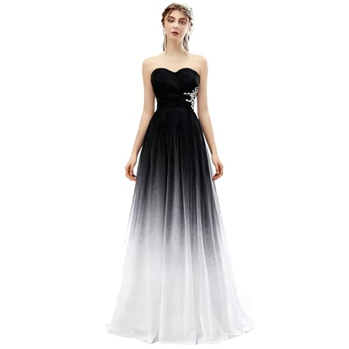 Gradient Long Prom Dresses for Women Ombre Evening Wedding Party Gowns 14