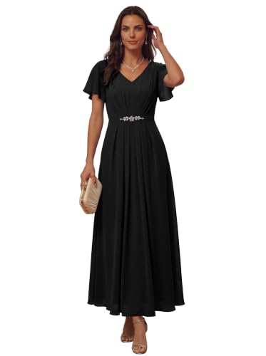 Ever-Pretty Women's Chiffon Maxi Formal Dress Mother of the Bride Dresses