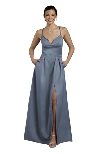 David's Bridal Bridesmaid Dresses, Unlined and Lake, Flowing Skirt
