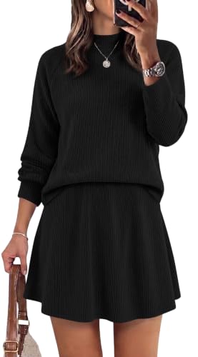 Business Casual Outfits for Women Going Out Winter Dresses Black Sweater M