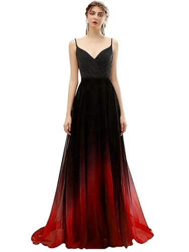 Gradient Long Prom Dresses for Women Ombre Evening Wedding Party Gowns 16