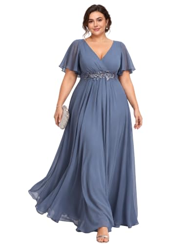 Ever-Pretty Plus Women's Chiffon Plus Size Formal Mother of Bride Dresses