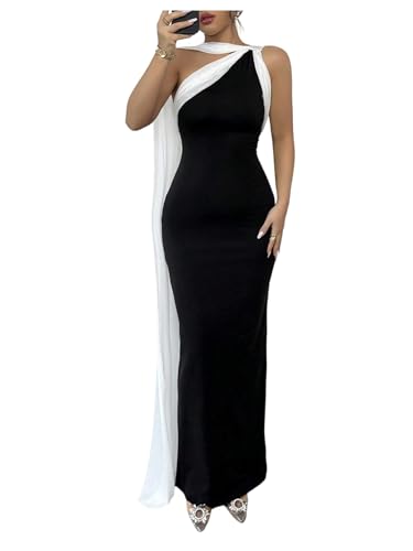 GORGLITTER Women's Formal Evening Maxi Dresses Sexy Birthday Scarf Dress