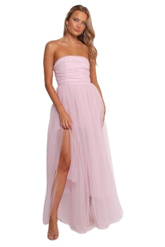 Anabella Strapless Maxi Dress - Pale Pink S