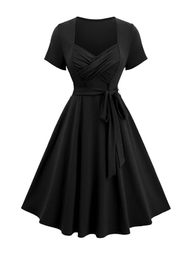 Rosegal Plus Size Women 1950s Vintage Cocktail Party Dress(Black_1/4X)