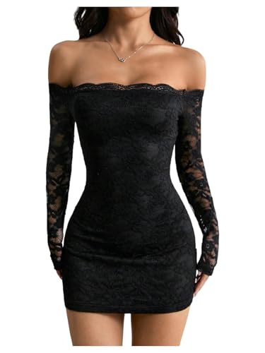 GORGLITTER Women's Lace Mini Y2K Club Birthday Sexy Party Going Out Dresses