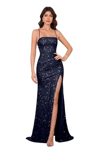 NYXARALUM Prom Dresses for Women Sequin Evening Formal Dress Gala Gowns