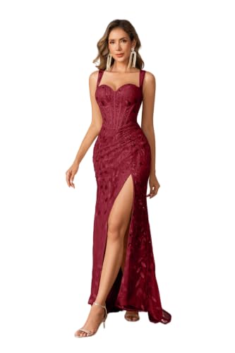 CHRYSTELAR Prom Dress Evening Gown for Women Formal Wedding Guest Dress