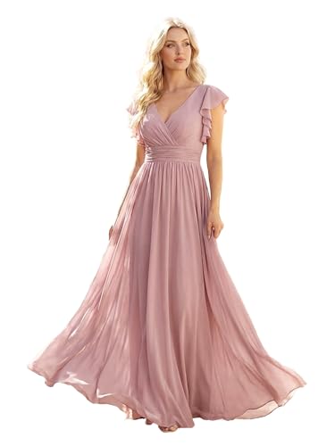 Ever-Pretty Women's Summer Backless Bridesmaid Dresses Flowy Formal Dress