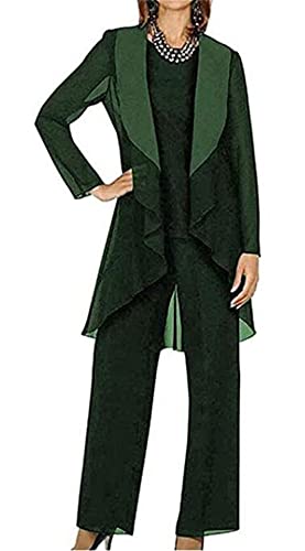 3PCs Mother Pantsuits Bride Dress Plus Size Wedding Tuxedo Custom Made