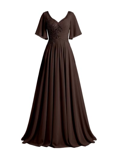 Mosaic Lace Mother of The Bride Dresses Sleeves Country A Line Formal Gown
