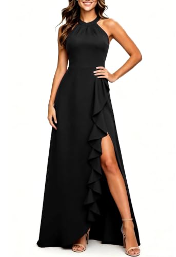 Viwenni Black Formal Dresses for Women Evening Long Formal Dresses M | Elegant Formal Wedding Guest Dress Graduation & Cocktail Party Dresses