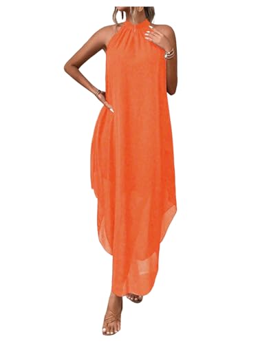 Verdusa Women’s Formal Wedding Guest Dresses Halter Flowy Long Dresses