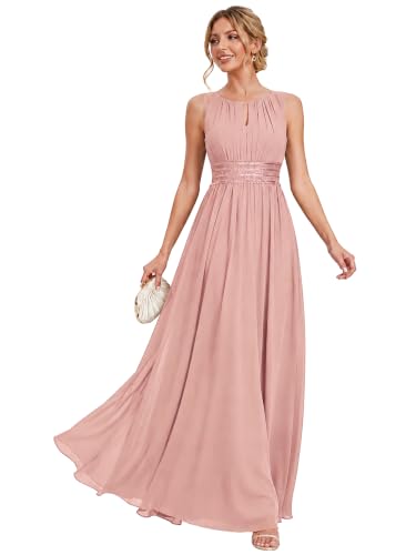 Ever-Pretty Women's Sleeveless Bridesmaid Dress Chiffon Formal Dresses