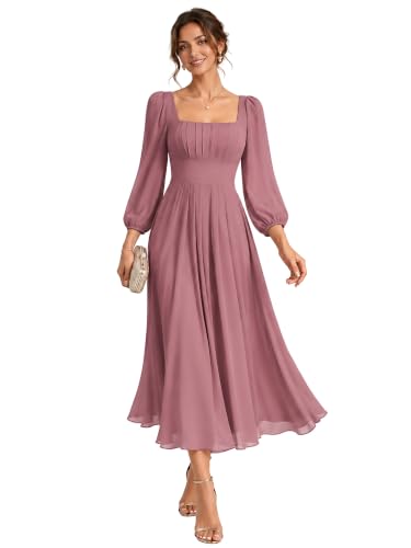 Ever-Pretty Women's Long Sleeve Formal Wedding Guest Dress Cocktail Dresses