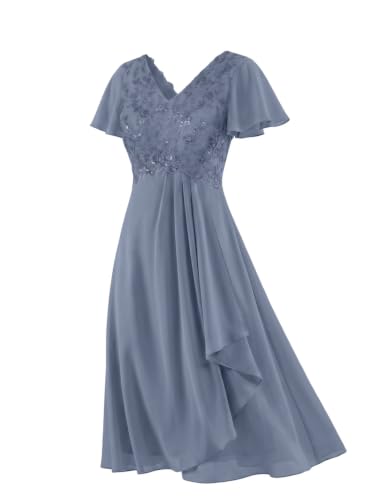 Spring Mother of The Groom Dress for Women Elegant Lace Applique Floral