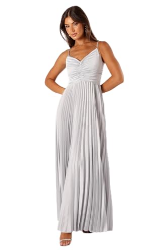 Petal & Pup Naira Pleated Maxi Dress - Silver 6