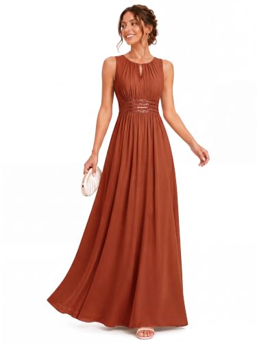 Ever-Pretty Women's Sleeveless Bridesmaid Dress Chiffon Formal Dresses