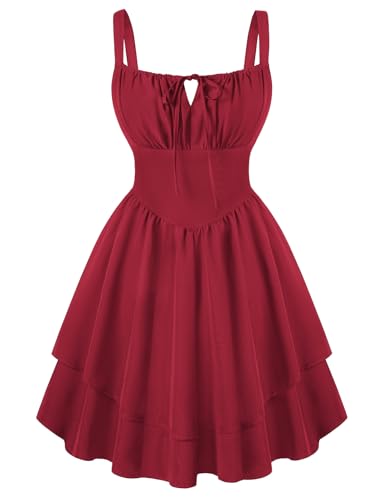 SCARLET DARKNESS Corset Mini Dress for Women Teens Grad Homecoming Sundress