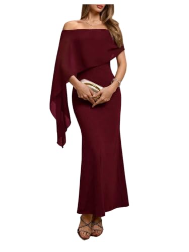 Verdusa Women's Fall Wedding Guest Dresses Off Shoulder Formal Elgant Dress