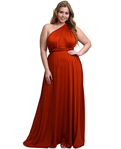 Infinity Dresses for Bridesmaids - Maternity Dress - Christmas Dress for Women - Party Dress - Bridesmaid Dress for Wedding Guest - Maxi Long Formal Dress - Evening Gown - 30 Colors Rust