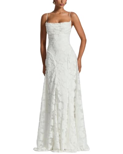 GRMLRPT Women's Floral Bridesmaid Maxi Dresses A Line Wedding Guest Dress