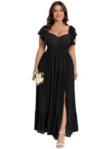 SHESTARR Women's Plus Size Formal Wedding Guest Dresses Bridesmaid Dress