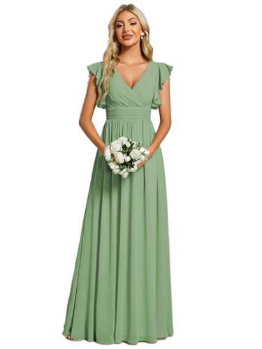 Ever-Pretty Women's Summer Backless Bridesmaid Dresses Flowy Formal Dress