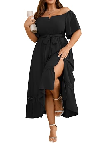 RWJ Black Dresses for Women Formal 2026 Wedding Guest Plus Size Dress 3XL