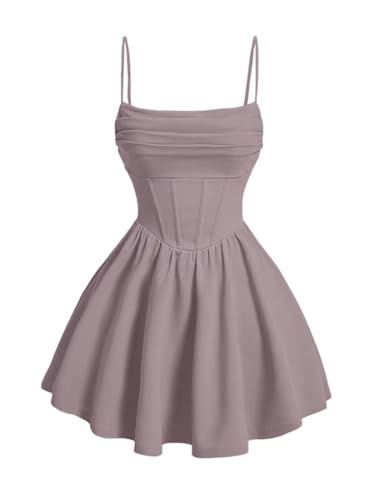 yinyyinhs Wisteria Chiffon Homecoming Dresses for Teens Short Spaghetti Straps Prom Dress Plus Size A-Line Corset Formal Party Gowns with Pockets 22