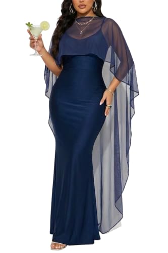 CALEBGAR Women's Satin Bodycon Maxi Dress Formal Wedding Guest Dress
