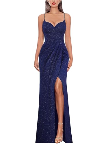VFSHOW Womens Sexy Spaghetti Strap Formal Prom Evening Gala Long Maxi Dress
