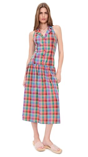 Lisa Says Gah Women's Vaughn Dress, Colorburst Plaid, XXXL