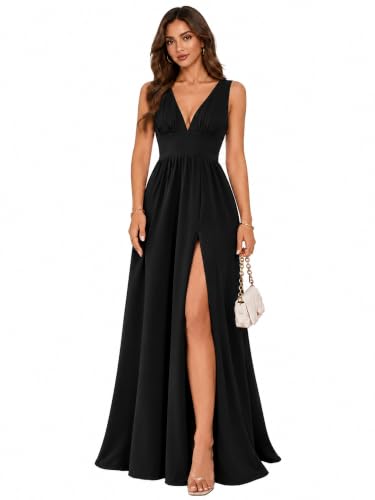 Ever-Pretty Women's V Neck Sleeveless Formal Dress Wedding Guest Dresses