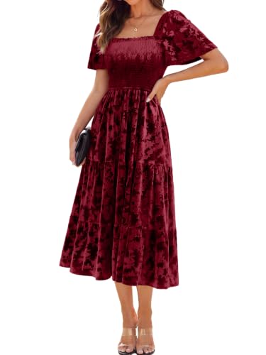 Simplee Womens Velvet Dress Fall Semi Formal Wedding Guest Dresses 2026