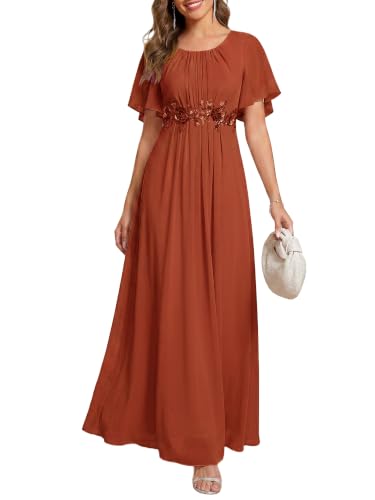 Ever-Pretty Women's Applique Chiffon Formal Wedding Guest Dresses