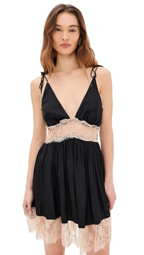 Sea Women's Ethel Solid Mini Dress, Black, 14