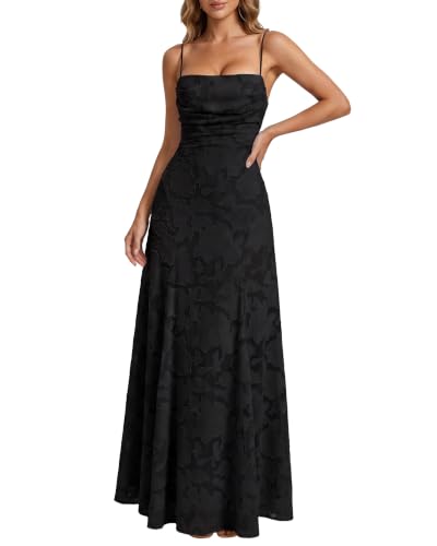 Women Floral A-Line Dresses Backless Sling Wedding Guest Prom Maxi Dress