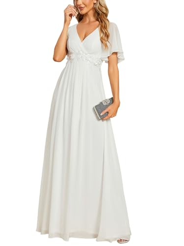 Ever-Pretty Womens V Neck Applique Mother of the Bride Dresses Formal Dress
